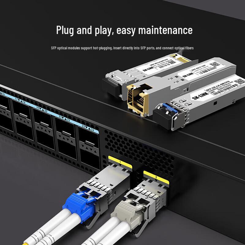 SK-LINK 10G SFP+ Dual-Fiber LC Optical Module, 100KM