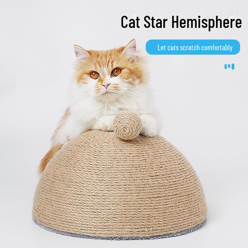 Durable Sisal Hemisphere Cat Scratching Board and Multi-Functional Claw Sharpener Toy.