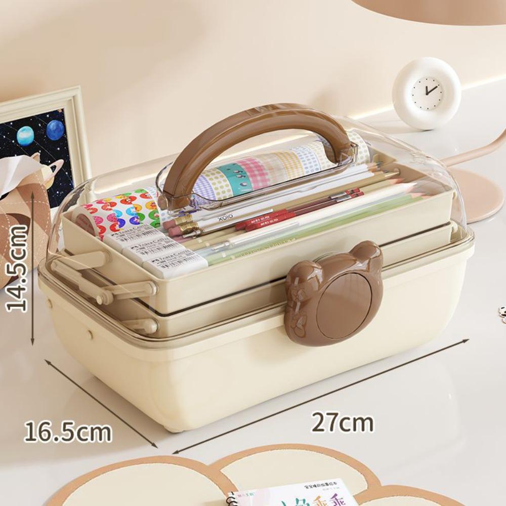 3-Layers Jewellery Box Waterproof Hair Accessories Organizer Portable Hairpin Storage Box