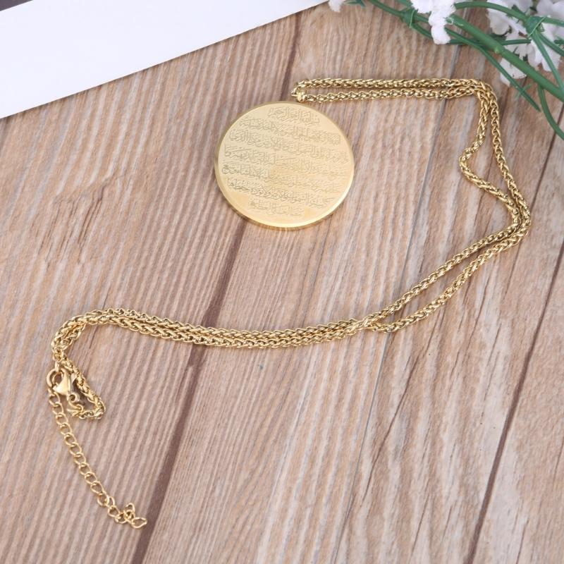 Изящное ожерелье из нержавеющей стали в исламском стиле, модная цепочка до ключиц для женщин и мужчин