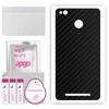apgo Защитная наклейка-скин для задней панели, совместимая с Xiaomi Redmi 3s, Пленка-обертка, Фольга, Винил - Узор Карбон черный
