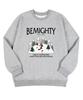 BEMIGHTY Свитшот оверсайз с рисунком на лыжах, начес [Серый]