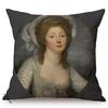 Famous Netherlands Painter Frans Hals Realism Painting Sofa Decorative Cushion Cover Elegant Lady Vintage Portrait Pillow Case