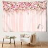 Розовый цветочный фон гобелен настенный простой художественный современный стиль богемный вечерние украшения для гостиной и дома