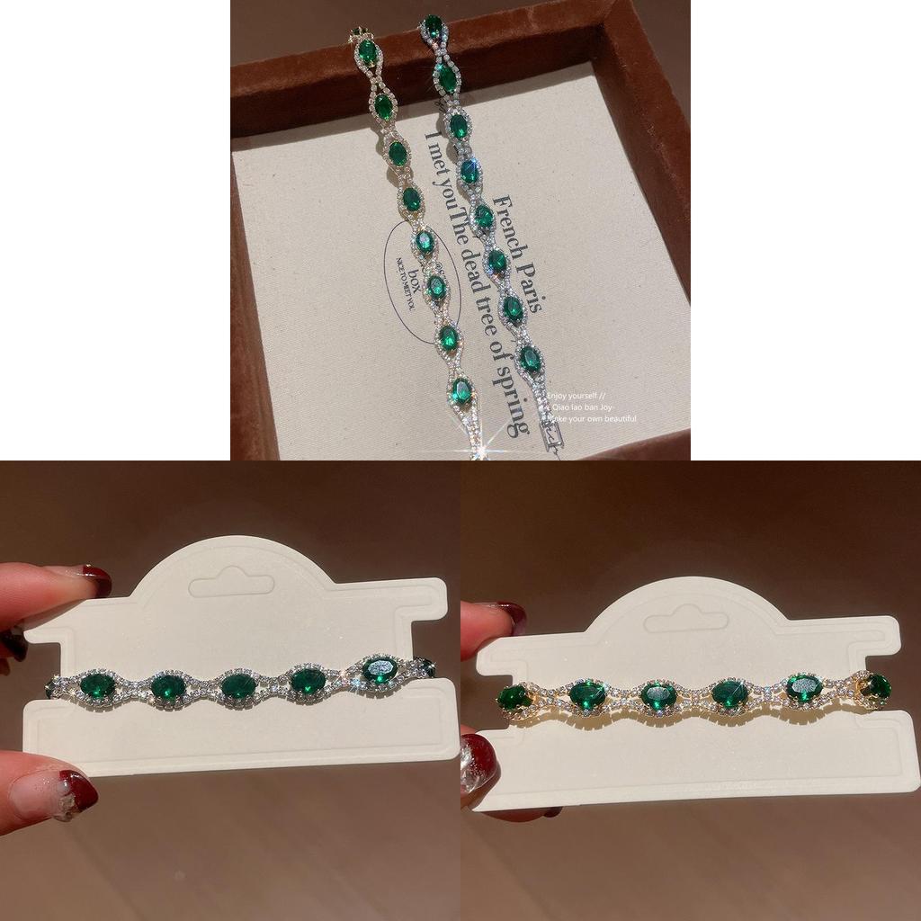 Европейский стиль Хрустальный Овальный Браслет Со Стразами Для Женщин