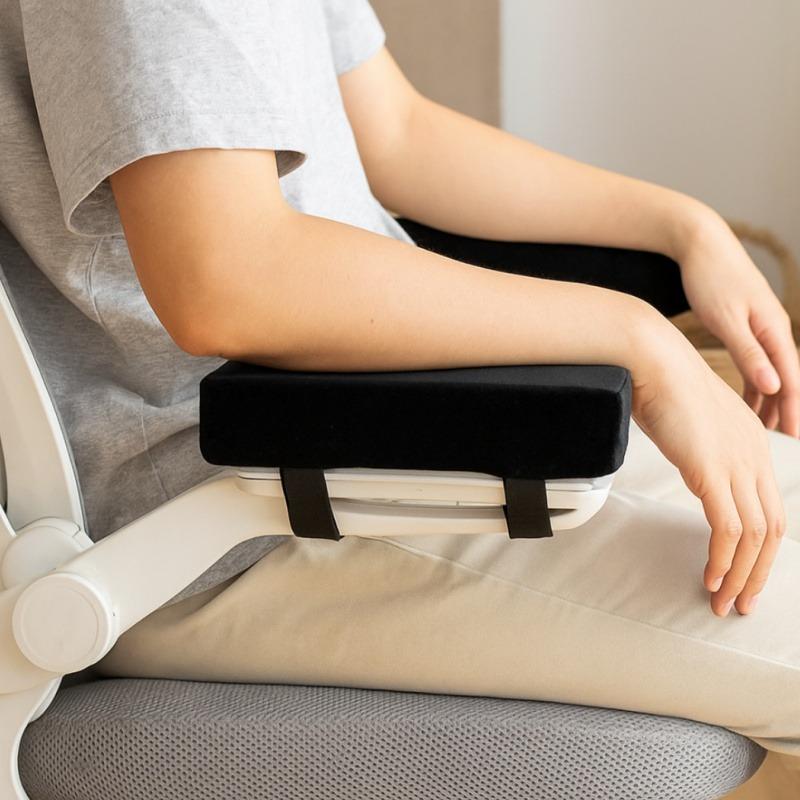 Universal Memory Foam Office Chair Armrest Pads Elbow Support Cushion for Pressure Relief Desk Chair Covers