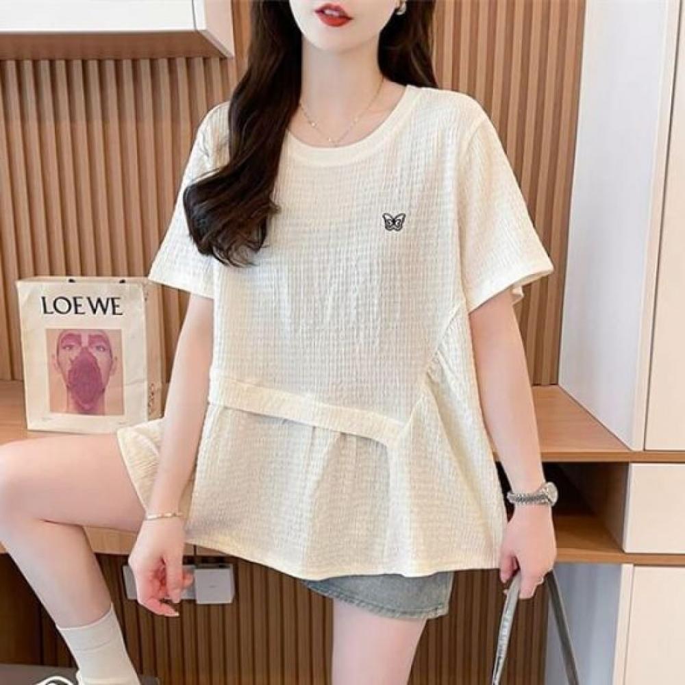 Navava Women BuTTerfly Embroidery ShorT Sleeve T shirT nT2805
