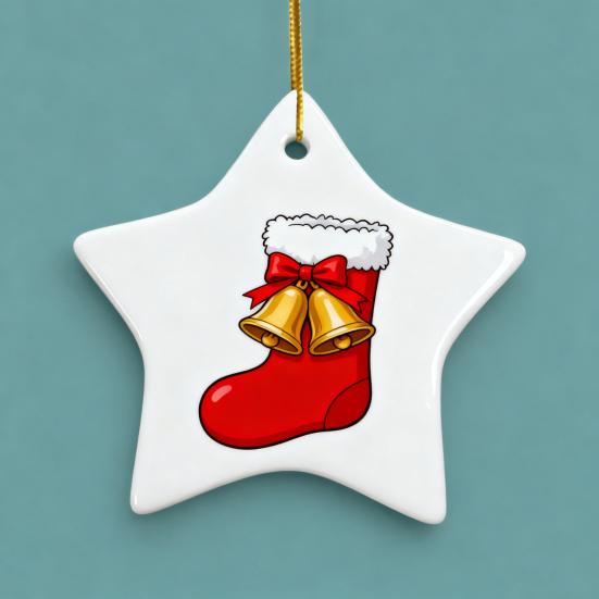 Сублимационное керамическое украшение Белое сублимационное заготовка-украшение Незаконченное рождественское подвесное