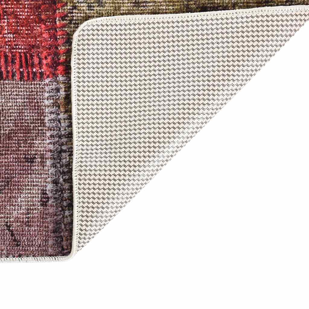 Washable Patchwork Rug 80 x 150 cm Multicolored