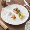 Stone Patterned Irregular Ceramic Plate Dessert Plate Sushi Plate Beef Plates Hotel Molecular Cuisine Creative Tableware
