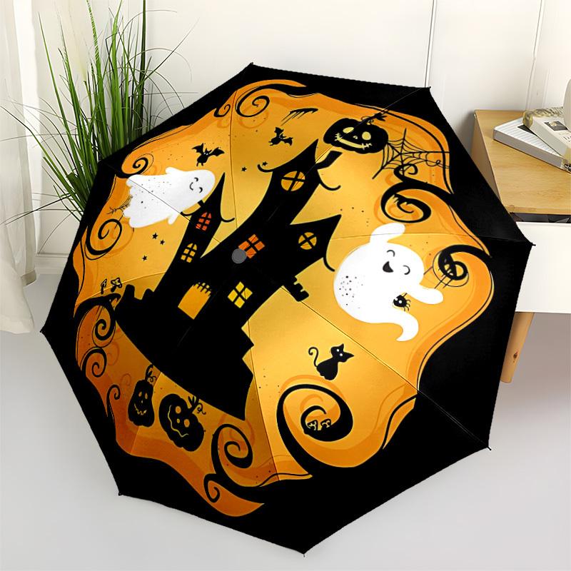 1pc Halloween Ghost, Automatic Folding Umbrella. Portable collapsible design, Best birthday festival gift yy250924138
