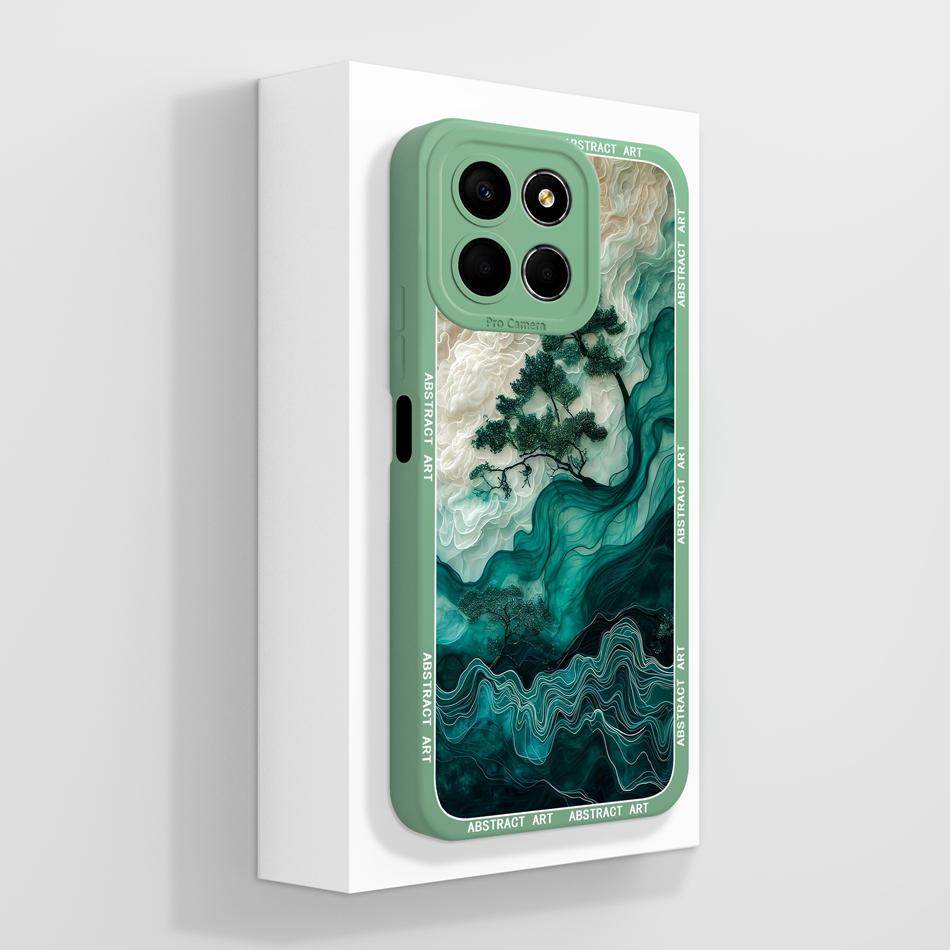 Чехол для Honor X8 X8B X8A Креативный чехол с рисунком для HonorX8B Honor X 8 5G Funda Мягкий жидкий силикон Защита от падения Задняя крышка телефона