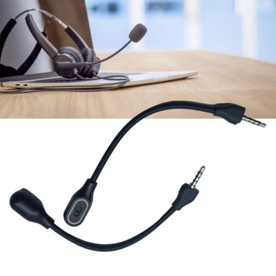 Игровой микрофон с регулируемой светодиодной подсветкой, простая установка, шумоподавление, съемный микрофон, замена для AW920h