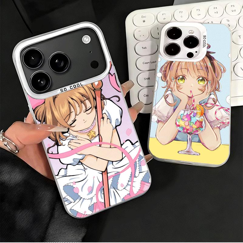Мягкий чехол для телефона аниме CardCaptor Sakura для iPhone 15 16 17 Pro Max 17Air 16E 14 Plus 13 12 Mini Ударопрочный чехол Задняя панель