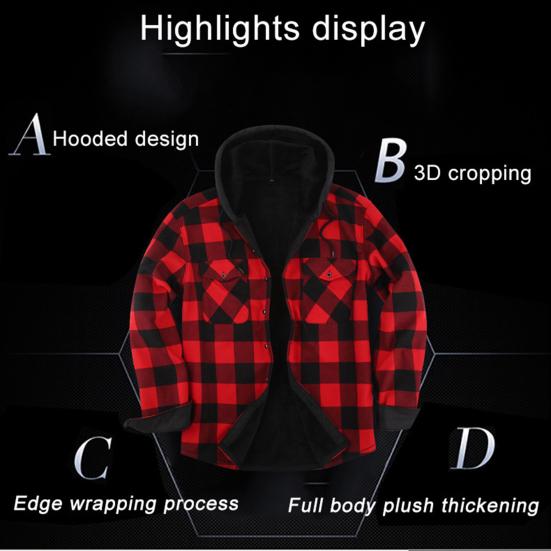 Мужская осенне-зимняя рубашка с капюшоном на шнурке, соответствующий цвету, однобортный принт с длинными рукавами и пуговицами, мягкий теплый толстый кардиган, пальто