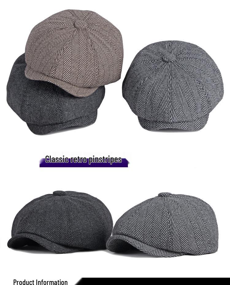 Полосатая восьмиклинка унисекс на все сезоны – осенняя винтажная шляпа художника