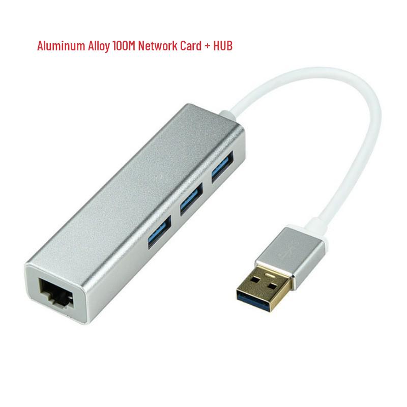Сетевой адаптер USB LAN + Хаб: Расширение 2-в-1 с 3 портами USB, USB на RJ45