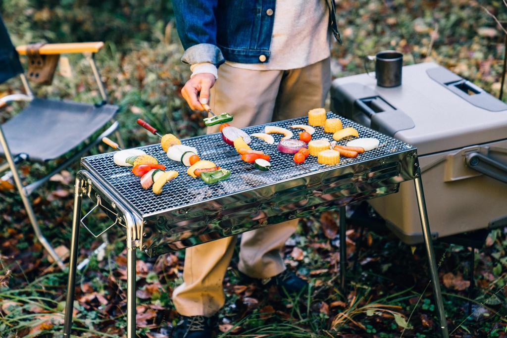 Onoe Seisakusho Barbecue Stove Stainless Steel Stand Camping Equipment BBQ Stove Grill BBQ Seven (ONOE) CR-LL CR-LL-ST [Bonfire Wheels]