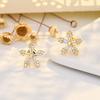 Small Flower Zircon Earrings for Women Simple, Small and Cute Little Fresh and Beautiful, Sweet and Elegant Earrings