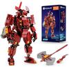 MyBuild Sci-Fi Rita 5028 - Red Armor Mech Battle Axe  Collectible Building Set  Ages 14+