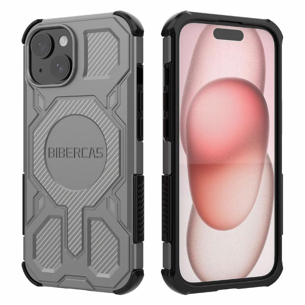 BIBERCAS J-16 Series For iPhone 15 Case Compatible with MagSafe Anti Drop TPU+PC Phone Cover