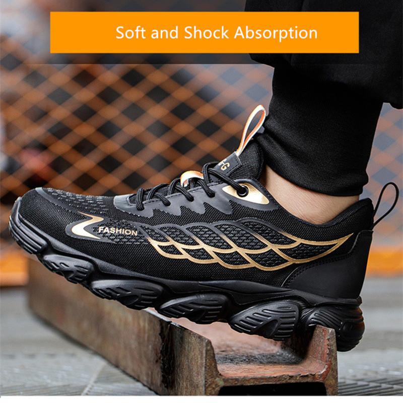 Lightweight Safety Work Shoes Labor Protection Shoes Puncture Proof Work Shoes with Steel Nose Men Working Shoes with Protection
