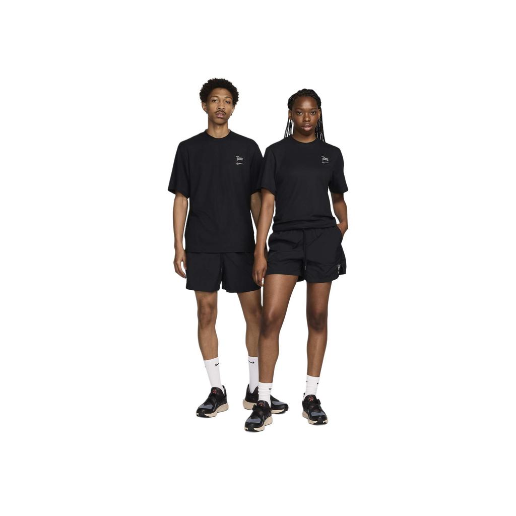 Nike X Patta SS24 Комфортные уличные повседневные шорты с логотипом до середины талии на эластичном шнурке Брюки унисекс Черные FJ3064-010