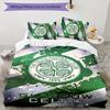 Celtic FC 3pcs Bedding Set Duvet Cover Closure Includes 1 Duvet Cover & 2 Pillowcases for All Seasons Bedroom Home Dorm Decor