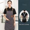 1 шт. Универсальный холщовый фартук для fine dining с карманами, унисекс, идеально подходит для кофейен, ресторанов и модных поясных комбинезонов