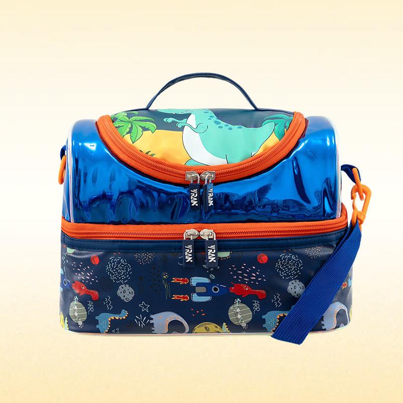Cartoon Space Astronaut Kids Lunch Bag Insulated Oxford Material Portable For School