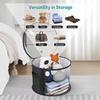New Hat Box Convenient Round Travel Hat Organizer Wear-Resistant Storage,Foldable Bag with Handle and Clear Window