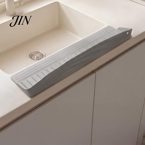 Grade Silicone Pad Sink Splash Guard, No Drilling Easy Install Anti-Splash Liner Heightening Design Water Stopper, for Kitchen And Bathroom