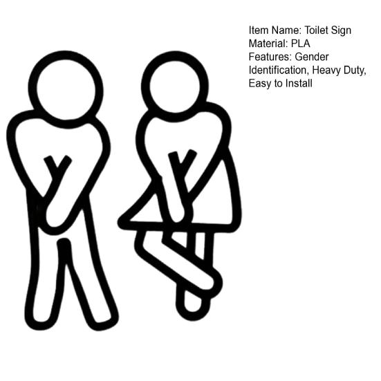 2 шт. Напечатанные на 3D принтере таблички для ванной комнаты, Дверь туалета, Мужской, Женский знак, Бизнес, Ресторан, Офис, Отель, Туалет, Настенная табличка для идентификации пола