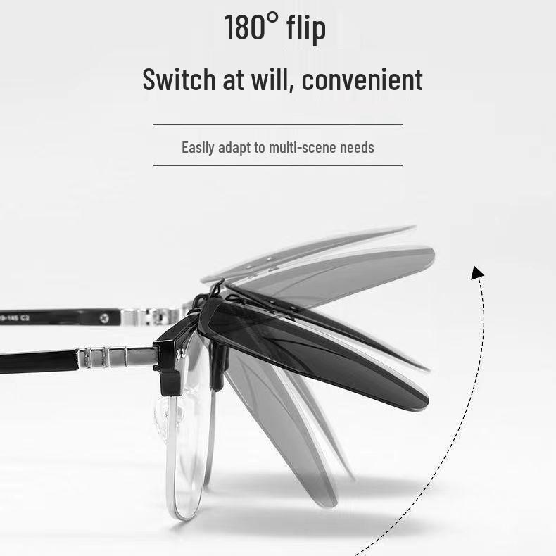 Модные поляризационные солнцезащитные очки-клипсы для мужчин и женщин: Идеально для рыбалки и вождения