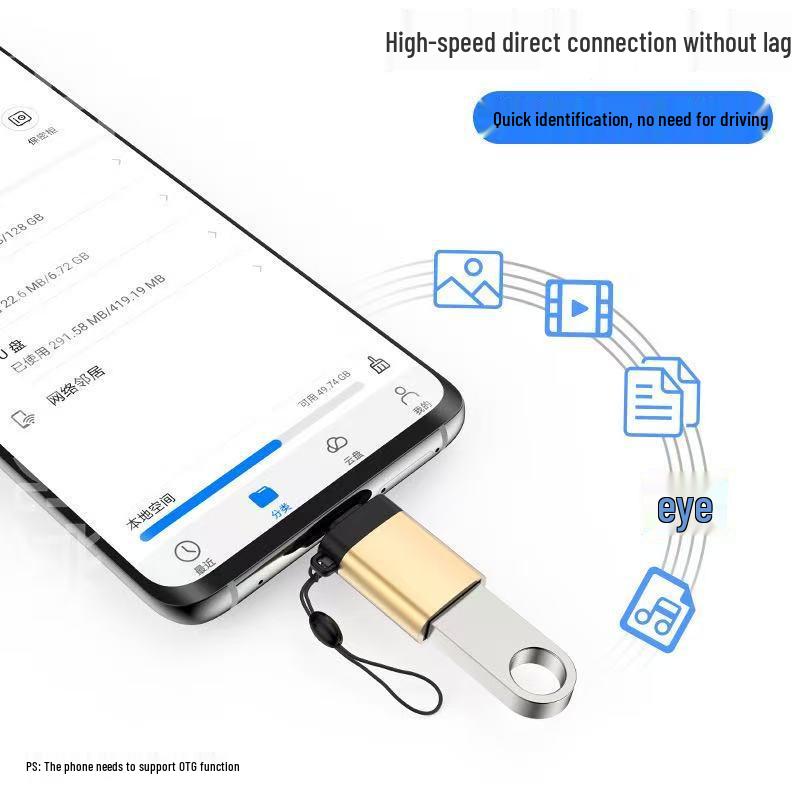 Адаптер Type-C на USB 3.0 для мобильных телефонов, мышей, клавиатур, передачи данных, OTG-преобразования