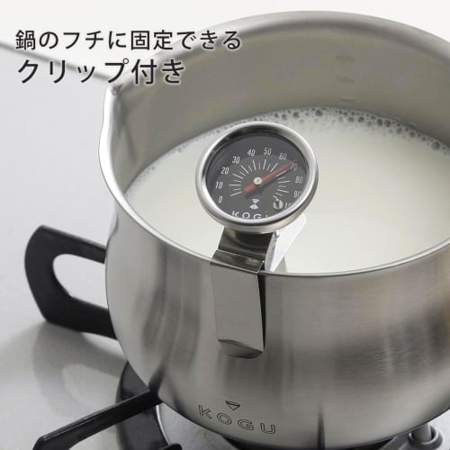 Кофейный термометр KOGU для ручного заваривания кофе, легко читаемый циферблат, заваривает при правильной температуре, 0-100C, аналоговый с клипсой, нержавеющая сталь, Цубаме-Сан