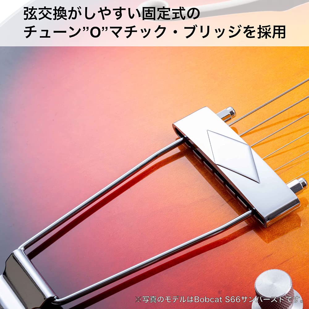 VOX Electric Guitar with 3 Single PUs Bobcat S66 Cherry Red Semi-Hollow