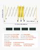 Double Expandable Barricades, 5.46m Industrial Safety Barriers, Flexible Mobile Barricade with Locking Casters, Portable Folding Security Gate Metal