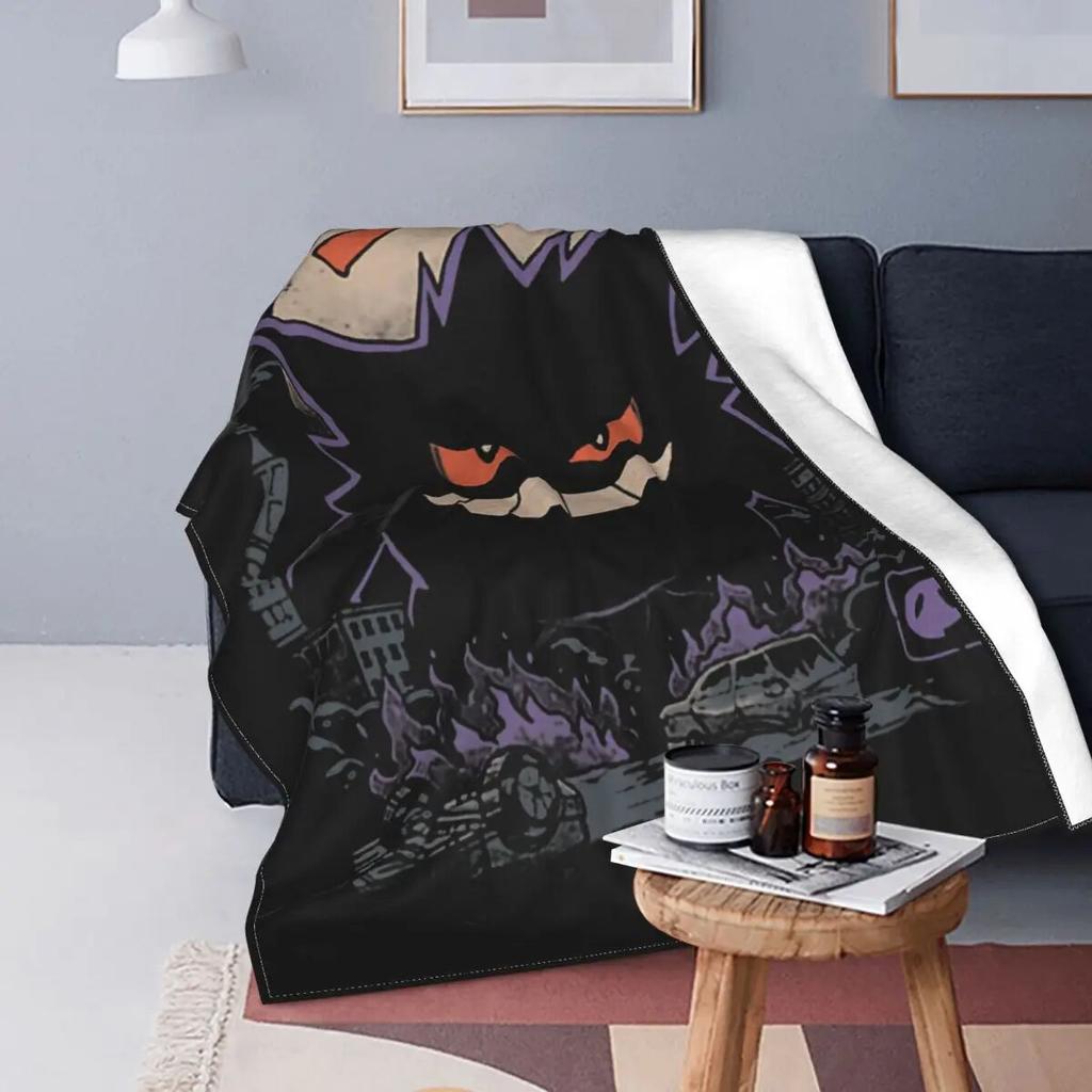 Gengar Kaiju, одеяла в японском стиле, фланелевые одеяла, портативное ультра-мягкое теплое покрывало для путешествий в самолете