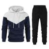 White Autumn 2025 New Sportswear Tracksuits Men's Casual Plushed Warm Hoodie Set Color Matching Brand 2 Piece Male Outfit