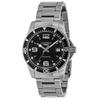 LONGINES Men's Hydro Conquest Watch L3.730.4.56.6, Quartz Movement, Water Resistant, Sapphire Crystal, Black Dial, Stainless Steel
