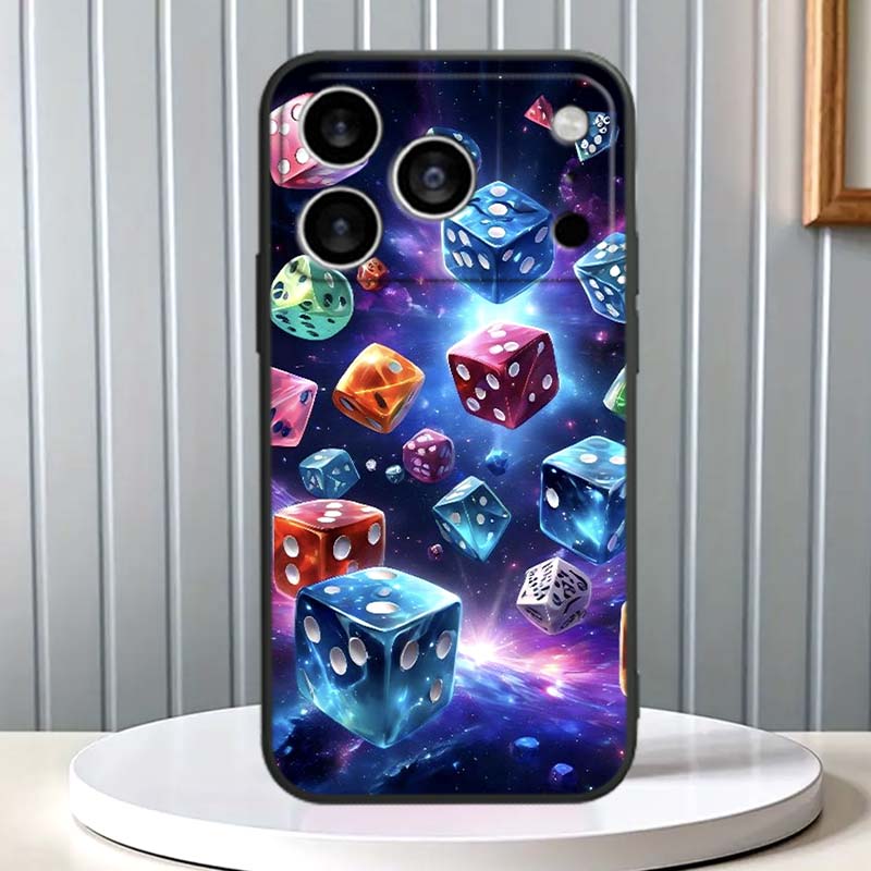 Креативные узоры игральных карт Для Apple iPhone 17 16 16E 15 14 13 12 11 Pro Max Plus Черный Мягкий Силиконовый Чехол для Телефона