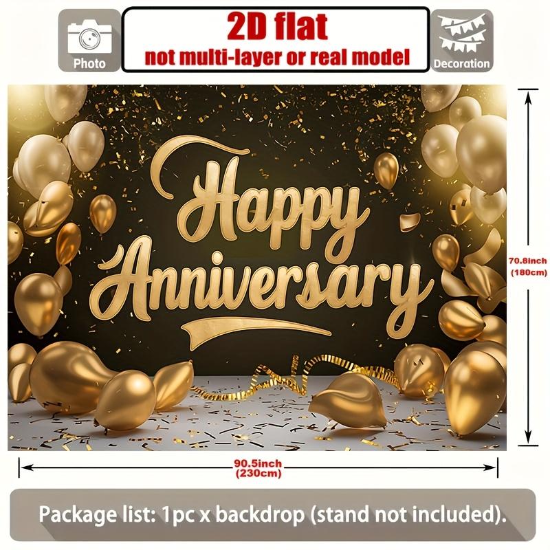 2D flat banner 1 piece large anniversary celebration background decoration backdrop polyester fiber banner decorationzyc