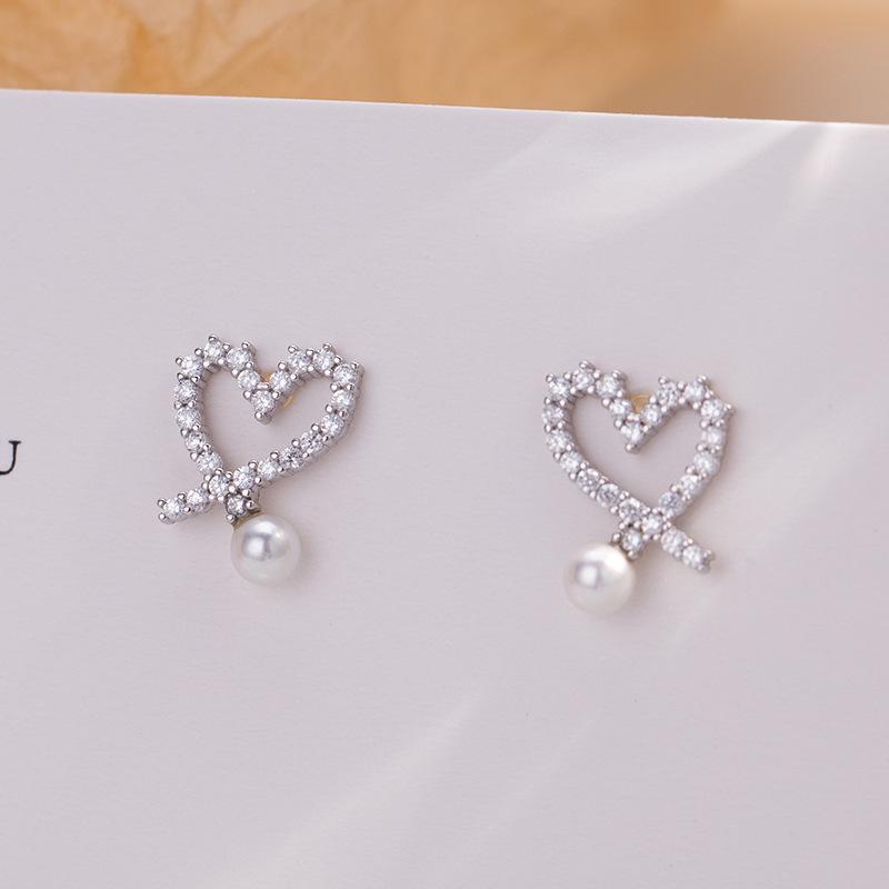 Серьги Banyan Tree S925 из серебра с корейским жемчугом в форме сердца - изысканный роскошный трендовый аксессуар для женщин