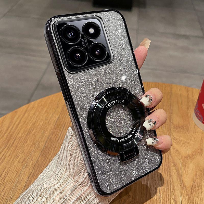 Роскошный чехол-подставка с магнитной присоской для Xiaomi MI 14 13 PRO 12 11 Lite CIVI 4 3 2 POCO X 4 3 M 3 4 Противоударный чехол-подставка