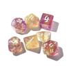 Board Games Iridescent Glitter Polyhedral Dice Carved Pattern Dice Set 7-Die Two-tone Dice Set