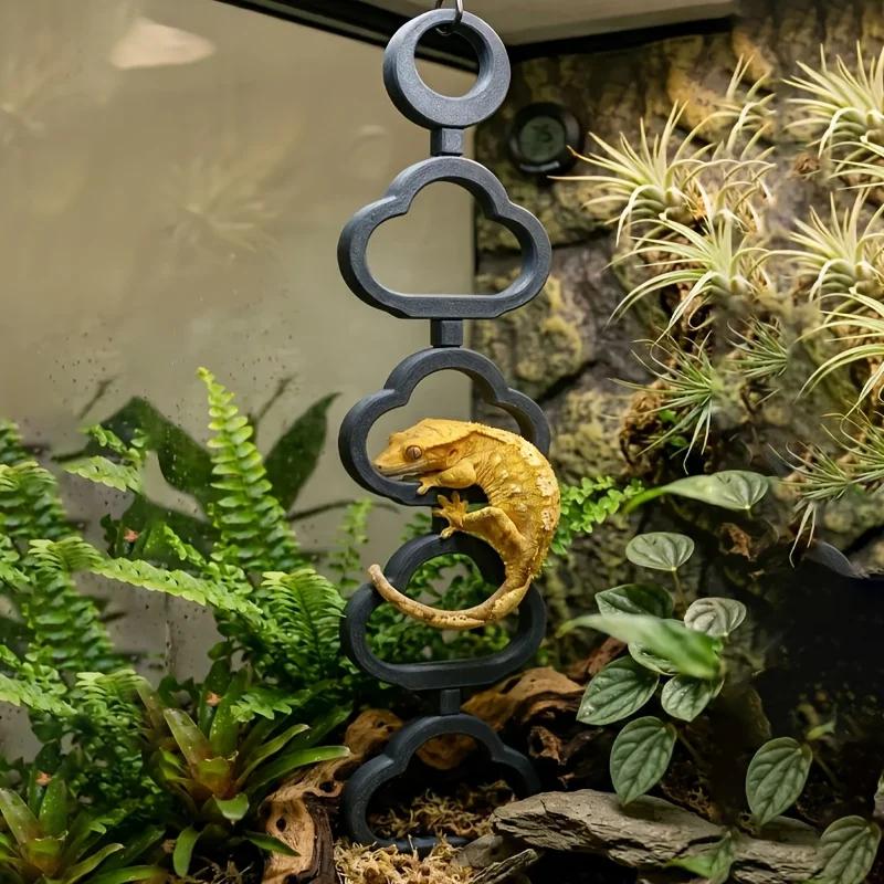 Reptile Climbing Ladder Gecko Terrarium Hanging Decor Climbing Frame for Crested Gecko Small Reptiles Habitat Tank Accessories