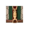 GUCCI Jackie 1961 Gold Lock Monogram Double-Fold Design Canvas and Leather Clutch Bag Wallet Card Holder Small Women's Green Brown