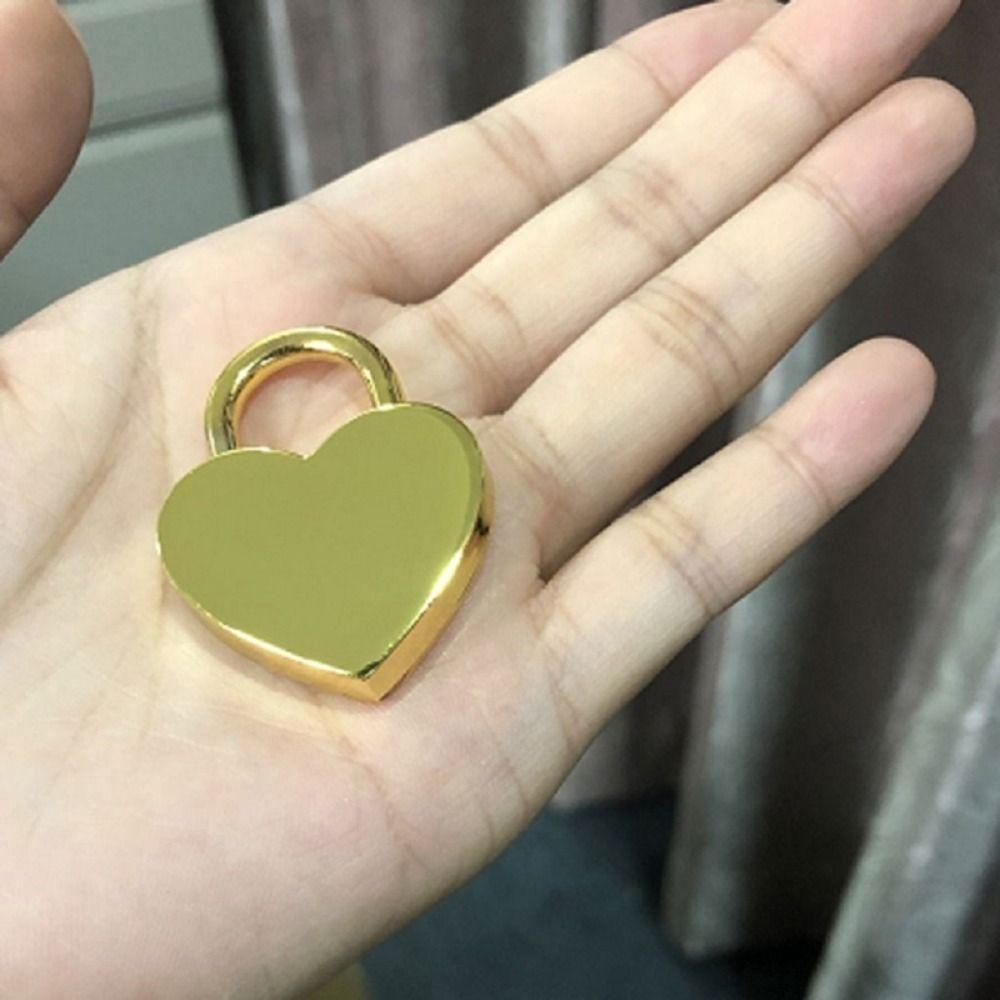 Metal Vintage With Key Suitcase Bag Luggage Box Heart Shape Mini Padlock Key Lock