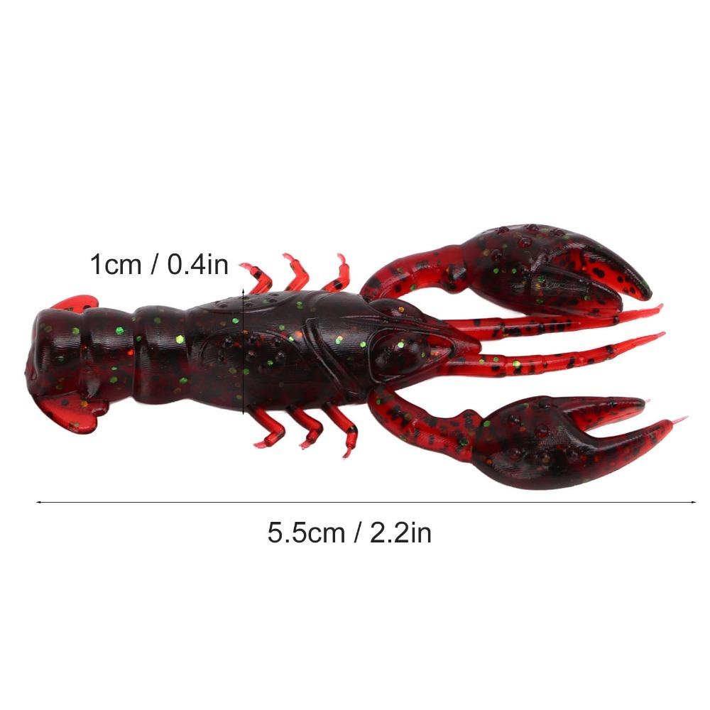 20PCS Soft Crawdad Bait 5.5cm Artificial Lure Durable Fishing Lure Bass Fishing